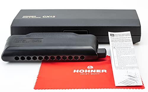 Hohner 7545G CX12 Chromatic Harmonica - Key of G, Black - Image 4