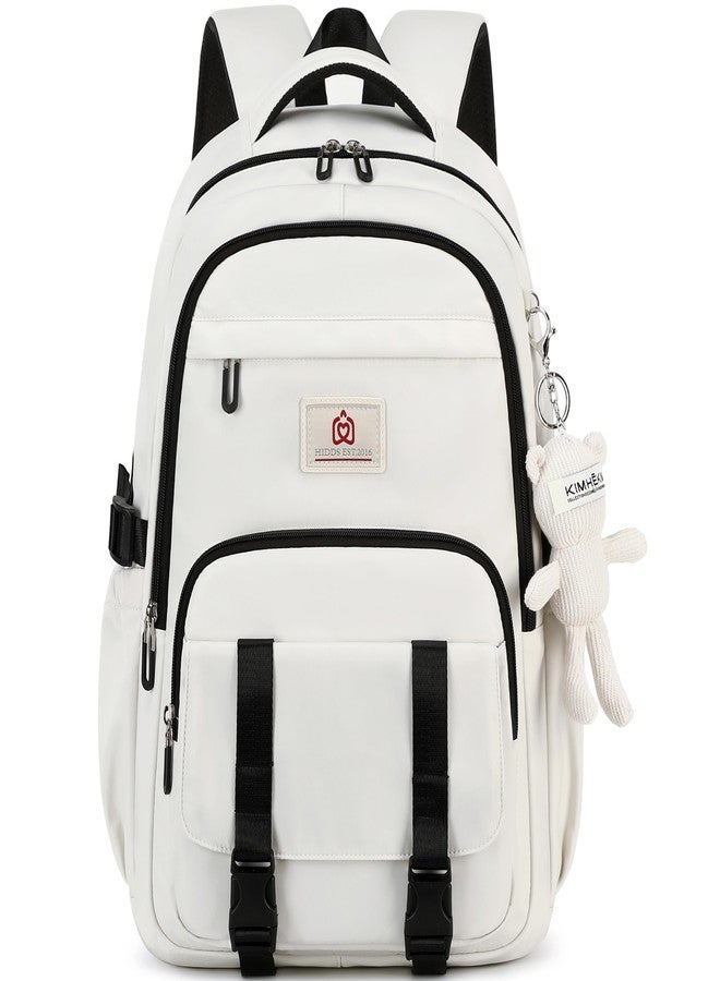 Hidds College Backpack Laptop Backpacks 15.6 Inch for Men Women Elementary Middle High School Book Bag For Teens Girls Boys Student Anti Theft Travel Daypack Large Bookbags-Beige - Image 1