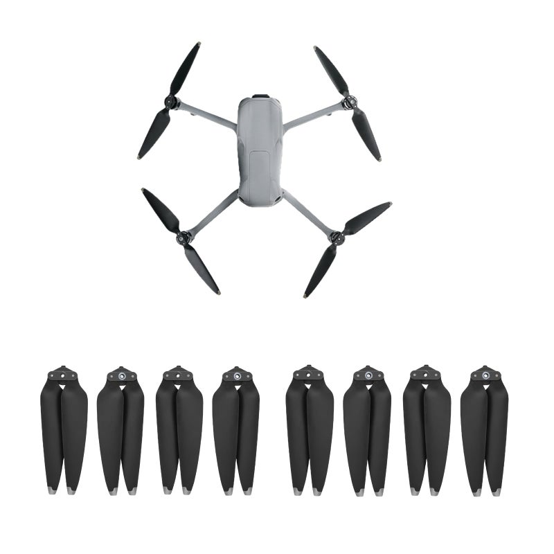 2 Pairs Foldable Propellers 8747F Blades for DJI Mavic Air 3, Low-Noise, Quick Installation, Orange - Image 1