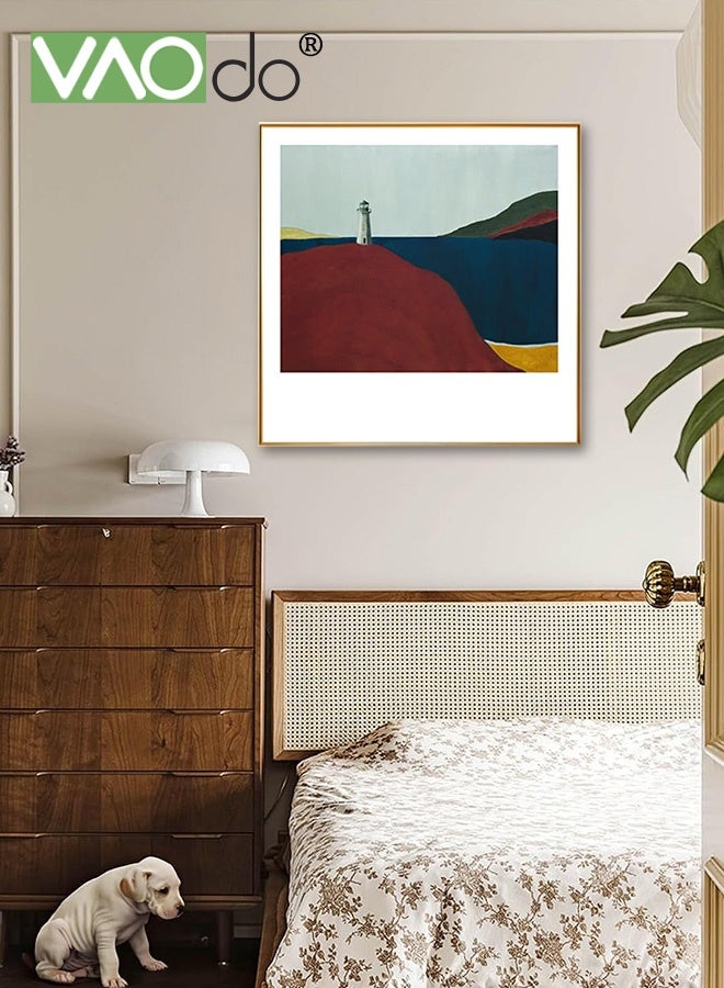 VAOdo Aluminum Alloy Frame Wall Art Stretched, Nordic Decorative Painting, Premium Maximalist Home Decoration, Wall Art Painting, Modern Style Canvas Wall Painting for Living Room Bedroom Office 40*40CM - Image 3