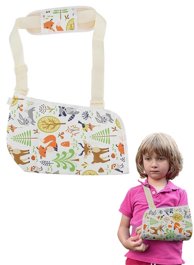 1 Pack Small Kids Breathable Arm Sling, Arm Support & Wrist Stabilizer Forearm Sling with Adjustable Strap & Shoulder Pad, Children Shoulder Immobilizer for Broken Arm, Wrist & Elbow - Image 1