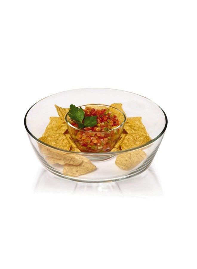 Mikasa Mikasa Napoli Chip and Dip Set, 11-Inch, 2-Piece, Clear  - Image 3