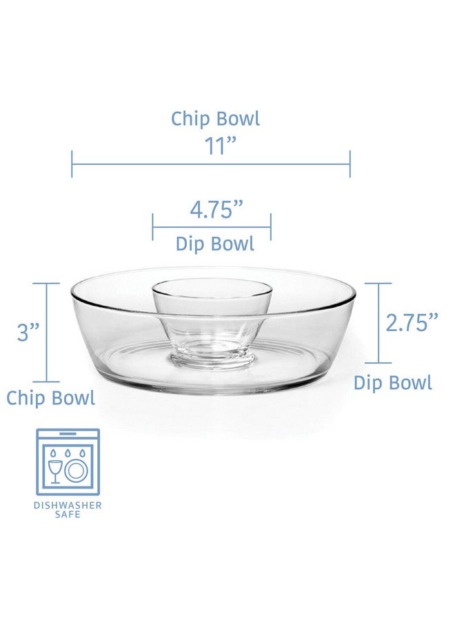 Mikasa Mikasa Napoli Chip and Dip Set, 11-Inch, 2-Piece, Clear  - Image 2