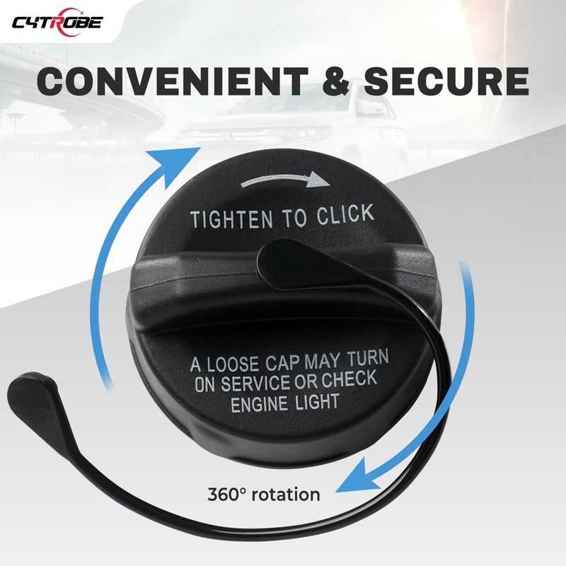 CYTROBE Gas Cap Fuel Cap Compatible with 1998-2020 Dodge Challenger Caliber Avenger Journey Dakota Ram 1500 2500 3500 Chrysler 200 300 Sebring Pacifica Jeep Wrangler JK Replace 5278632AG 52030377AA 52030377AB - Image 5