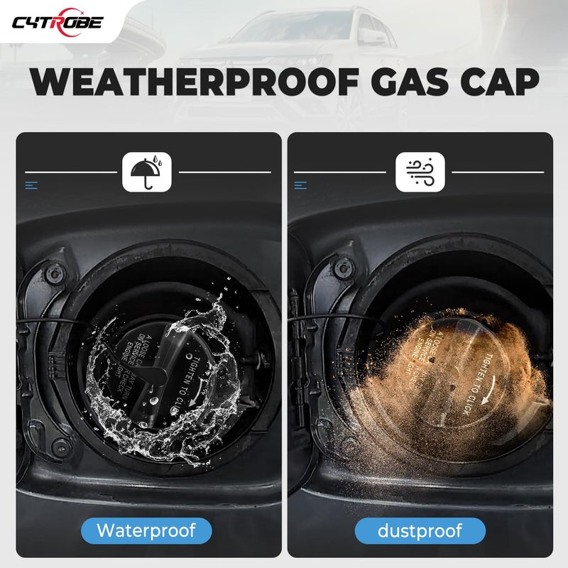 CYTROBE Gas Cap Fuel Cap Compatible with 1998-2020 Dodge Challenger Caliber Avenger Journey Dakota Ram 1500 2500 3500 Chrysler 200 300 Sebring Pacifica Jeep Wrangler JK Replace 5278632AG 52030377AA 52030377AB - Image 4
