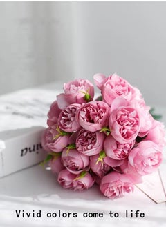 Kutis 1-Bundle Artificial Little Rose Bouquet/Simulation Rose Bouquet Suitable for Home Living Room Bedroom Dining Room Party Decoration 30 cm  - Image 3