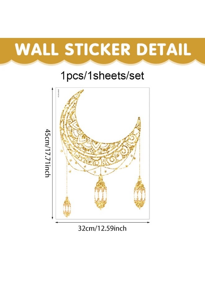 Festival Decor Ramadan Mubarak Wall Decor Moon and Star Hanging Lights Self-Adhesive PVC Stickers DIY Wall Art celebrations and daily decoration - pzsku/Z3AA9FE581674D4F42D8CZ/45/_/1739246996/4b560446-4d25-4c2a-afb1-6fd0b6364fcc