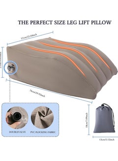 Generic Inflatable Leg Elevation Pillow, Wedge Pillow for Sleeping, Portable Leg Wedge Pillow with Storage Bag, Leg Support Pillow for Sleeping, Pregnant, Surgery and Injury Recovery  - Image 3