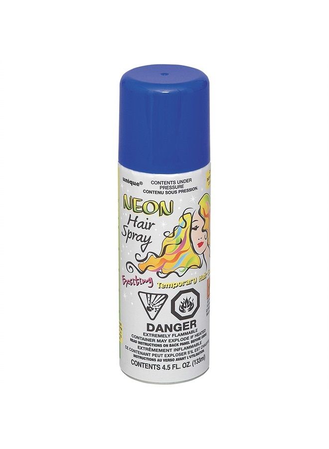 Unique Temporary Neon Color Hair Spray, 4.5 Oz, Blue - Image 2