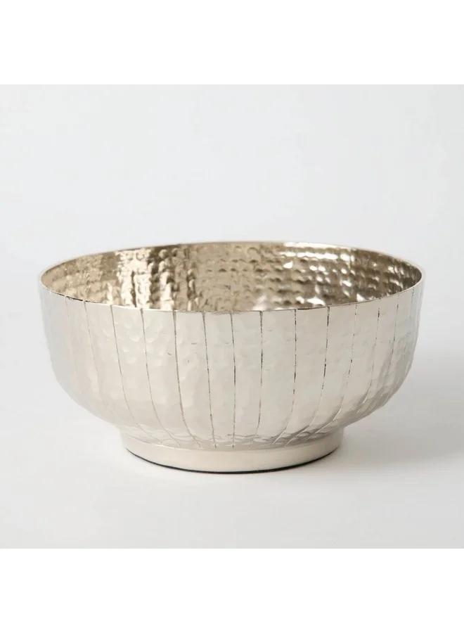 Home Box Ausie Aluminium Sparkle Ribbed Round Bowl 20 x 20 x 9 cm