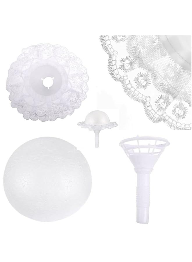 erorex 2 Set Bridal Flower Bouquet Holder Foam Floral Handle Artificial Floral Arrangement Foam Kit For Diy Artificial Floral Arrangement Wedding Bouquet  - Image 2