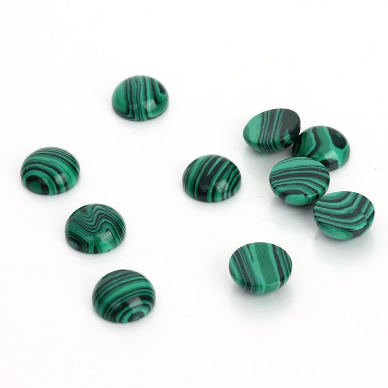 20pcs 4MM Time Sticker Stone Round Glass Patch Supplies for Jewelry Craft Making (Green) - Image 4