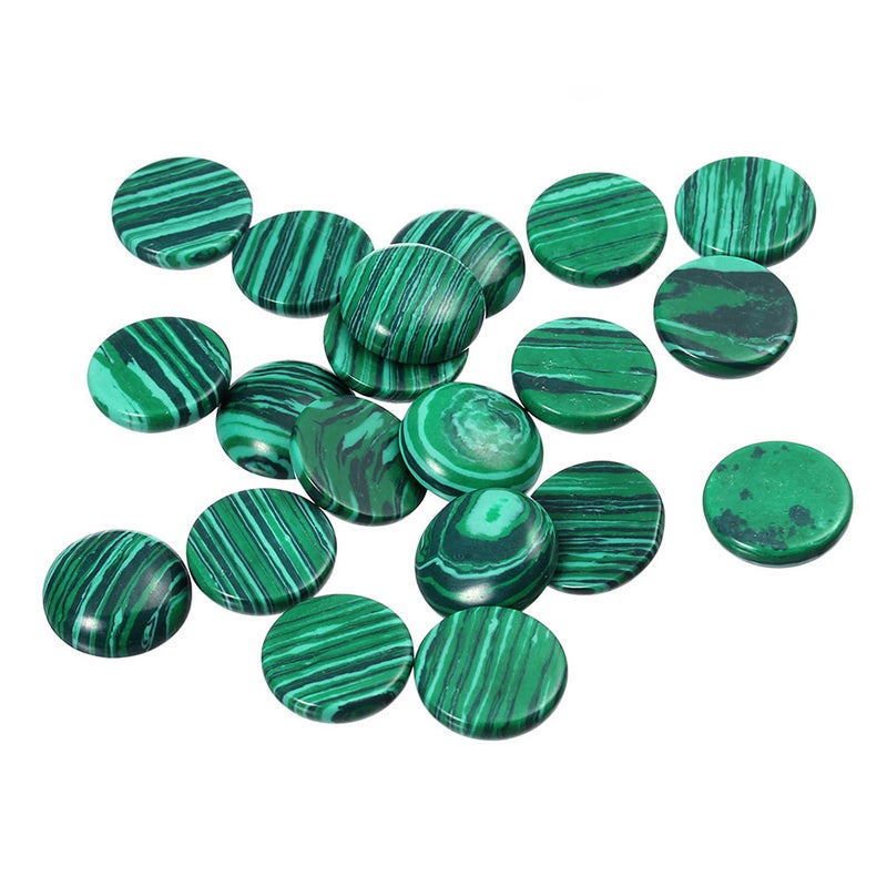 20pcs 4MM Time Sticker Stone Round Glass Patch Supplies for Jewelry Craft Making (Green) - Image 2