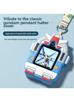 Suitable For HuaweiChildren's Phone Watch 3pro Strap Hanging Collar 5X Gundam 5XPro Silicone 4 Pendant 3 Protection-Color:Free Gundam Protective Cover +2 Pieces Of Tempered Film + Liquid Lanyard + Cartoon Gundam Lanyard-Specifications:Applicable: For HuaweiChildren's Watch 3S
