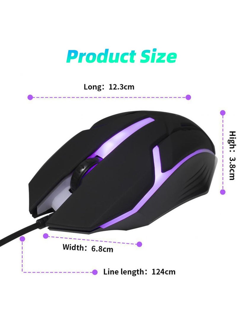 fonken Wired RGB Gaming Mouse High Performance Mouse with Optical Sensor, 3 Buttons, 7 Color LED for Computer Notebook Laptop Office PC Home  - Image 4