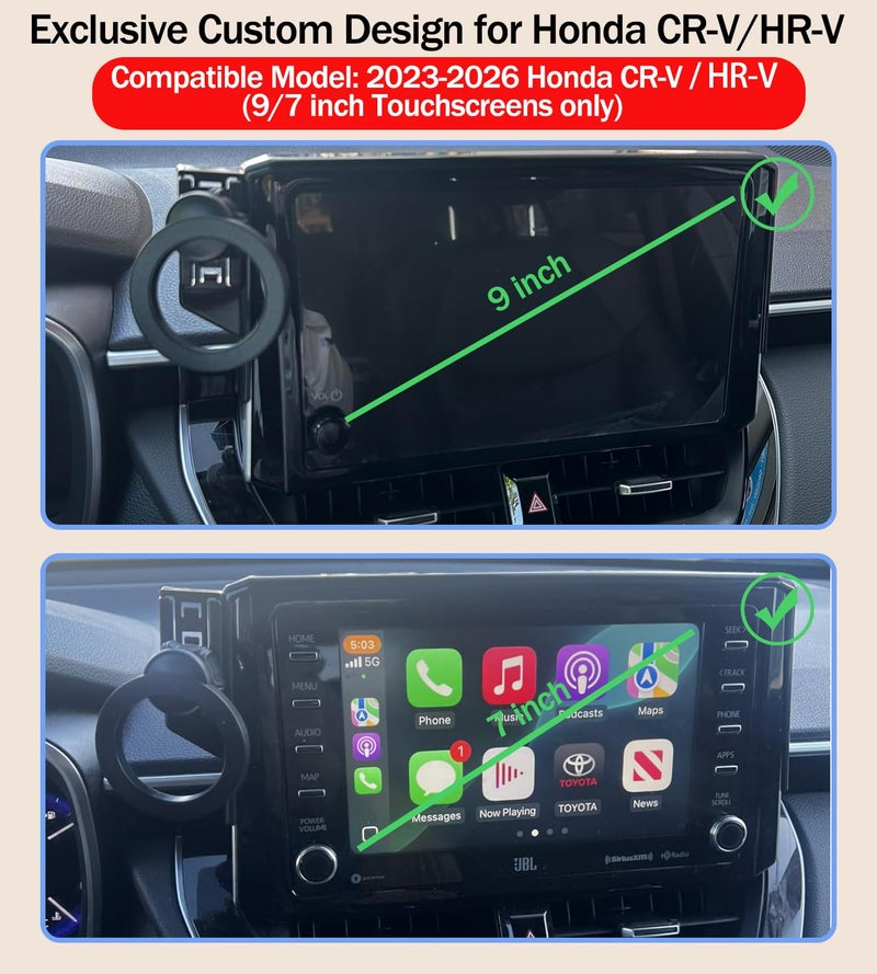 Hesanzol Car Phone Mount for 2023-2025 2026 Honda HR-V / 2023-2025 2026 Honda CR-V, Fits 7/9-Inch Touchscreen Only, for MagSafe Magnetic Car Phone Holder, Honda HR-V/CR-V Accessories - Image 3