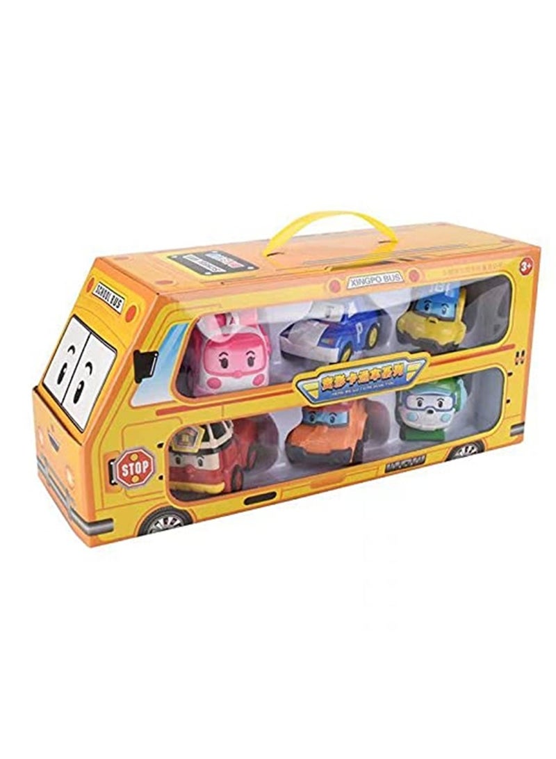 6pcs/Set Robocar Poli Transformation Robot Car Toy - Image 4