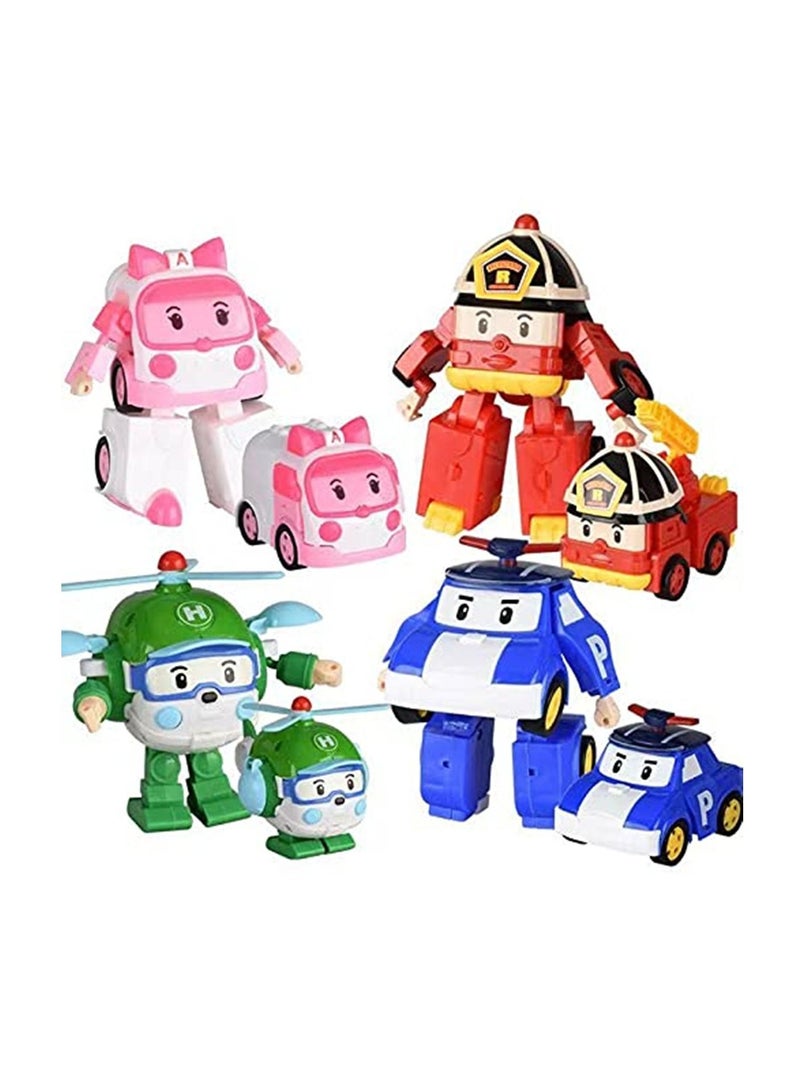 6pcs/Set Robocar Poli Transformation Robot Car Toy - Image 2