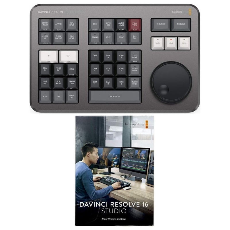 Blackmagic Design Davinci Resolve Speed Editor Bundle with Davinci Resolve 17 Studio (Activation Card) (2 Items) - Image 1