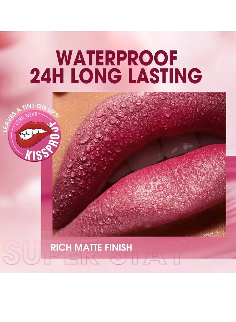 أو.تو.أو او تو او فيلفيت مات ليكويد لولي بوب ليبستيك طويل الامد مقاوم للماء غير قابل للنقل لون شفاه ناعم - Image 3