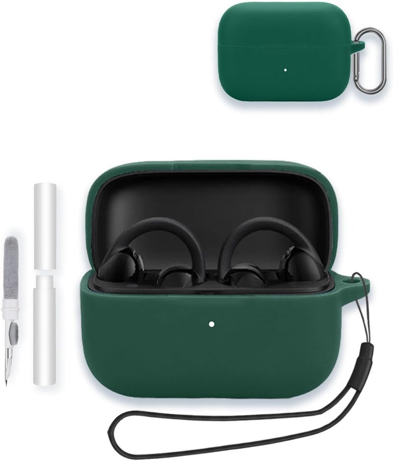 WUNIAK Case for Soundcore C50i by Anker Earbuds 2025 New, Soft Silicone Protective Portable Scratch Shock Resistant Shell with Cleaner Kit & Carabiner & Lanyard for Soundcore C50i,Red - Image 1