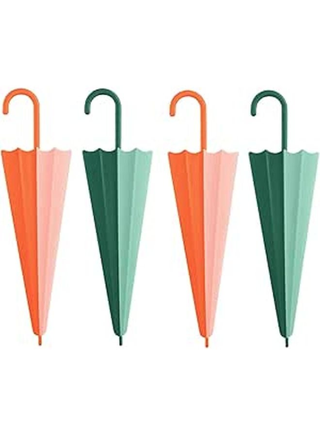 4 Pcs Shower Squeegee With Green And Orange Handle For Glass Mirror And Window Cleaning - Image 1