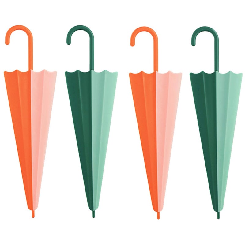 4 Pcs Shower Squeegee With Green And Orange Handle For Glass Mirror And Window Cleaning - Image 2