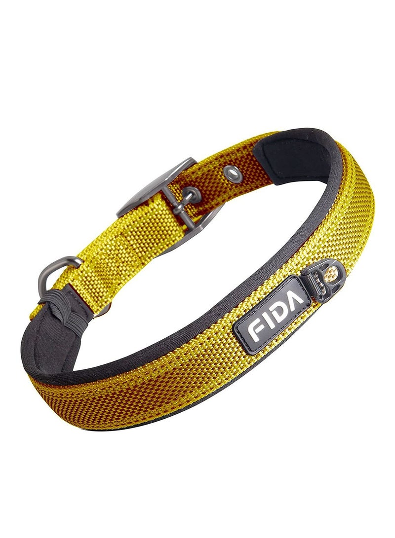 Heavy Duty Dog Collar Belt Yellow X Large ( 19-23)