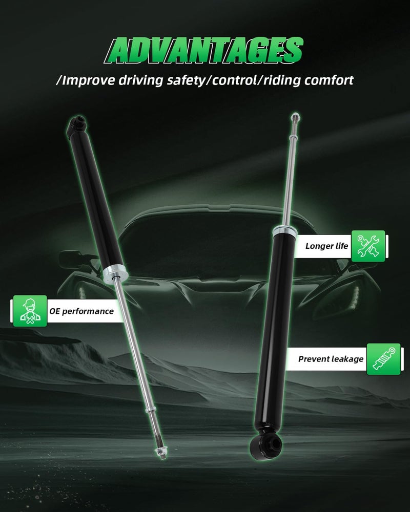SCITOO - Rear Shock Absorbers for Kia Fits 2006-2011 for Hyundai Accent,2006-2011 for Kia Rio,2006-2011 for Kia Rio5,2014-2019 for Kia Soul Shocks 348007 5541 Shocks Struts - 2Pc Set - Image 2