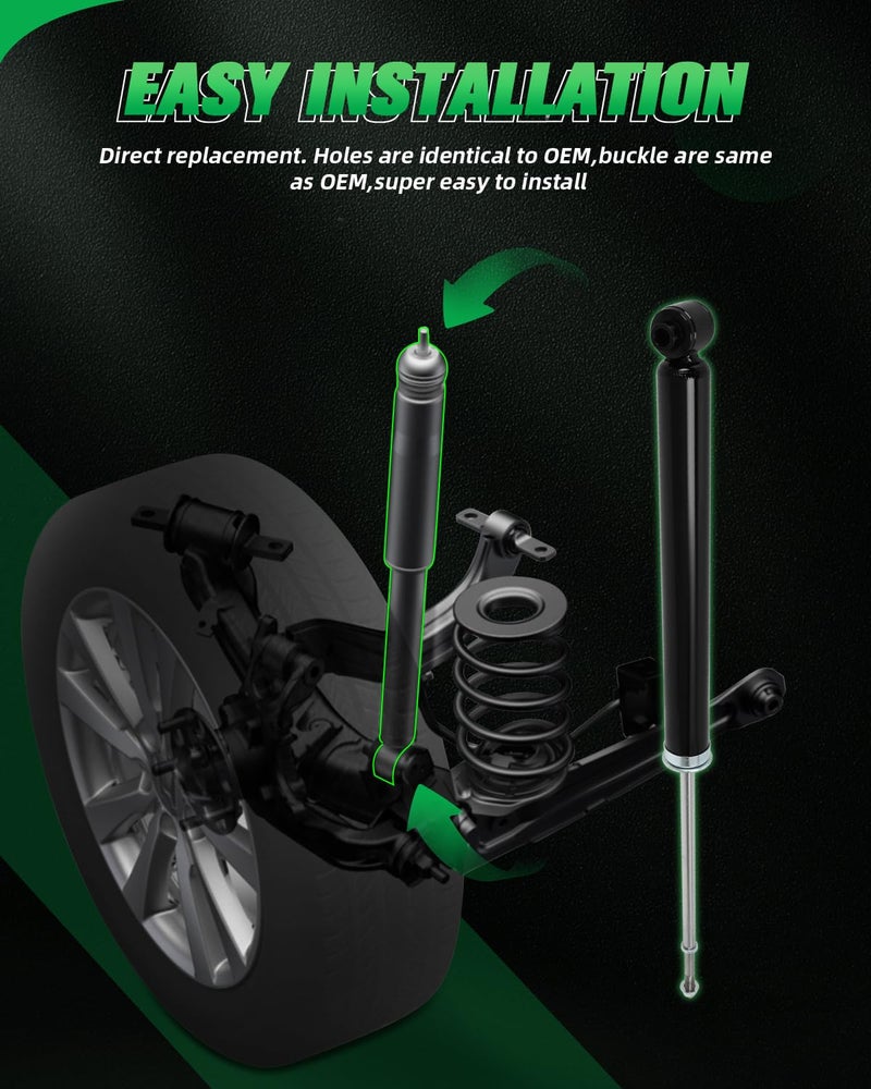 SCITOO - Rear Shock Absorbers for Kia Fits 2006-2011 for Hyundai Accent,2006-2011 for Kia Rio,2006-2011 for Kia Rio5,2014-2019 for Kia Soul Shocks 348007 5541 Shocks Struts - 2Pc Set - Image 5