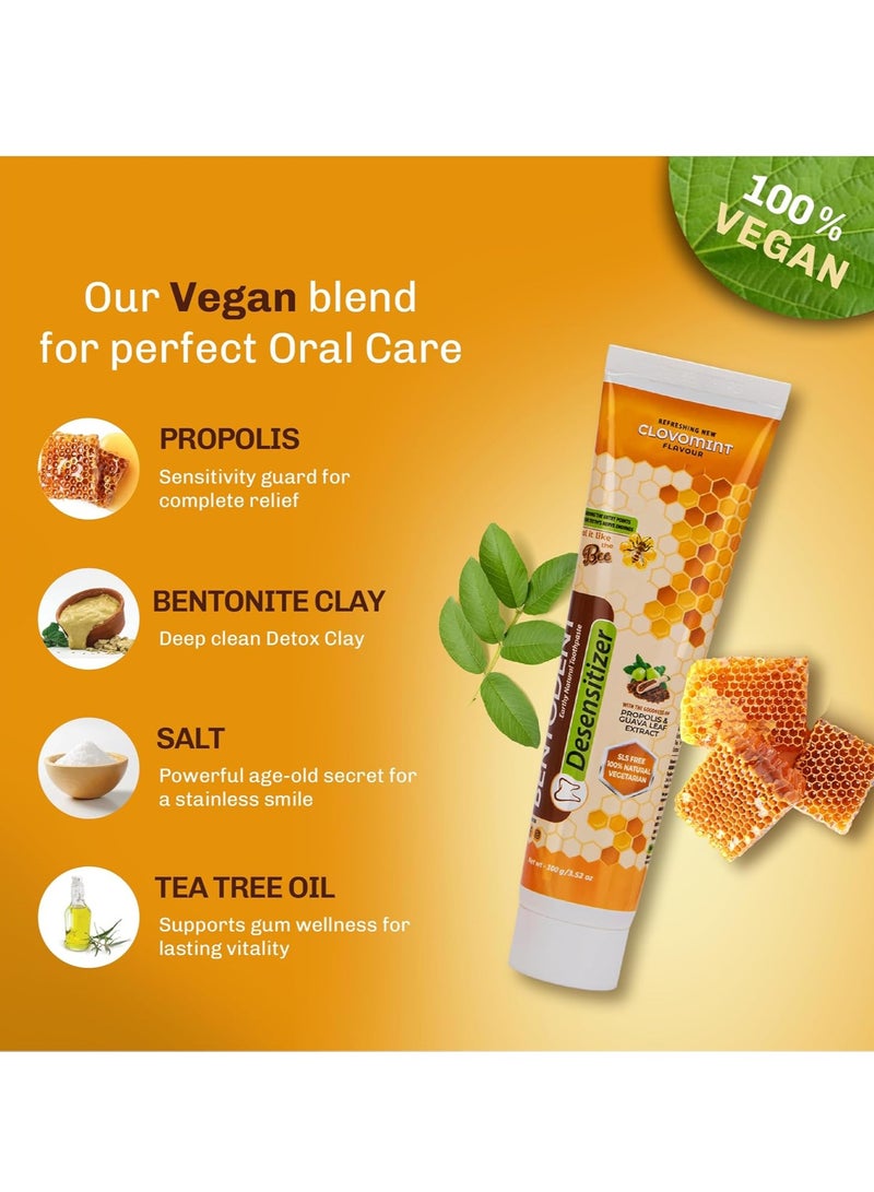 Bentodent Toothpaste - Desensitizer Natural Sensitivity Relief Toothpaste with Clove And Mint - 100 Gm - Image 2