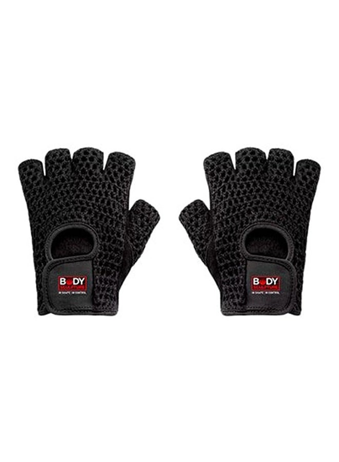 BODY SCULPTURE 2-Piece XL Leather Fitness Glove Set Black 4.7 x 7.1 Inch BW-83NXL-B  - Image 3