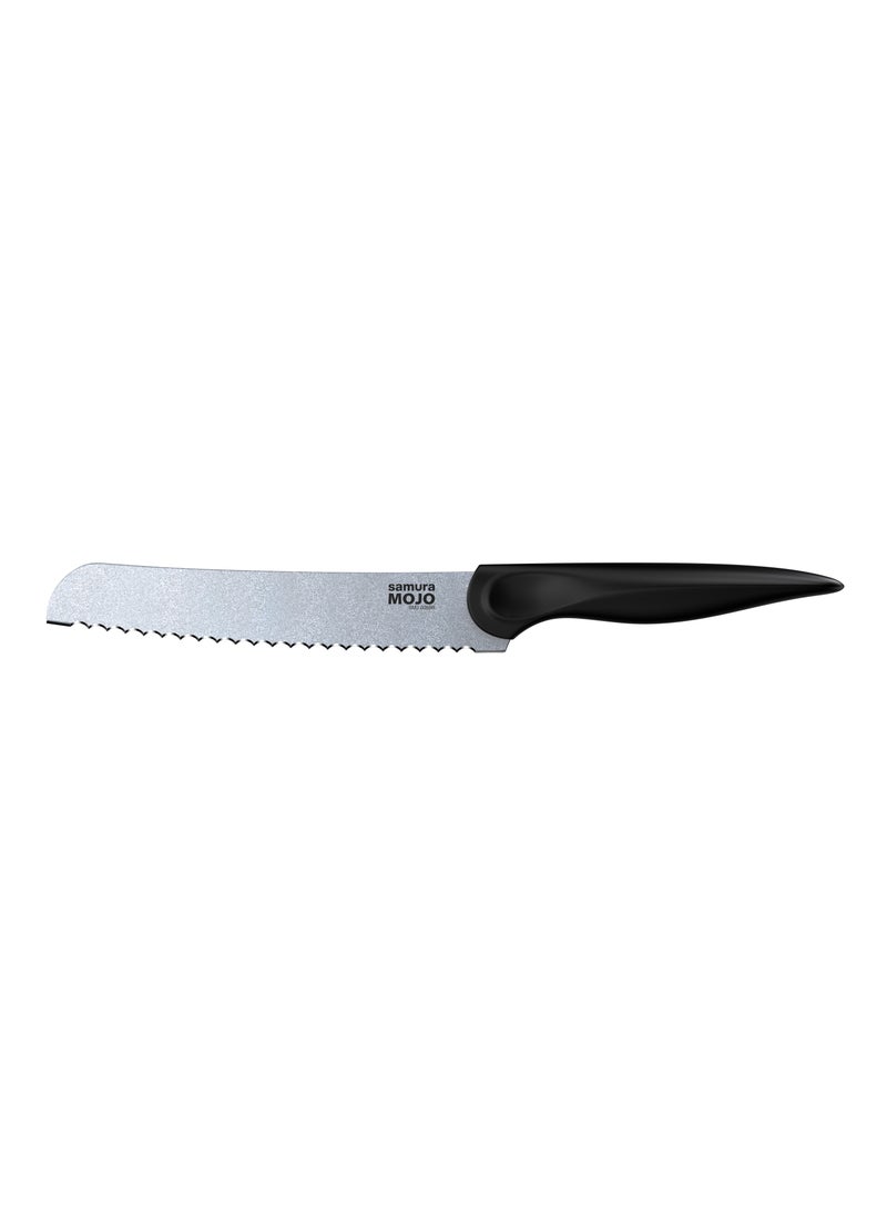 Samura - Samura MOJO Knife Block Set of 8 | Black | Paring, Utility, Fillet, Bread, Chef's Knives, Honing Rod, Scissors, Wooden Knife Block | Polypropylene Handle | AUS-8 Stonewash Blade - Image 1