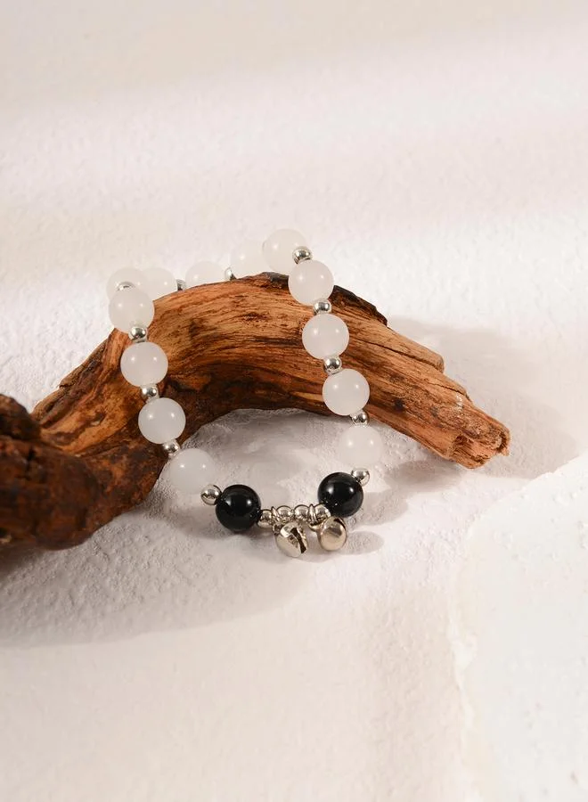 تايك تو 1PC Color Block Beaded Stretch Bracelet