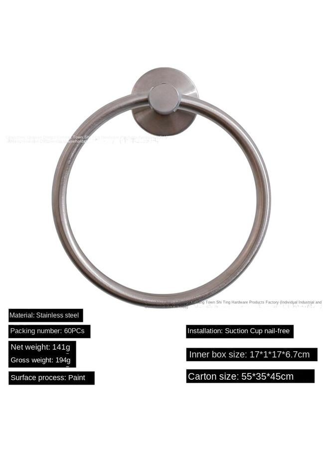 Bluejw New Stainless Steel Suction Cup Towel Ring Towel Rack Hotel Bathroom Storage Ring Nail-free Towel Ring In Stock - Image 1