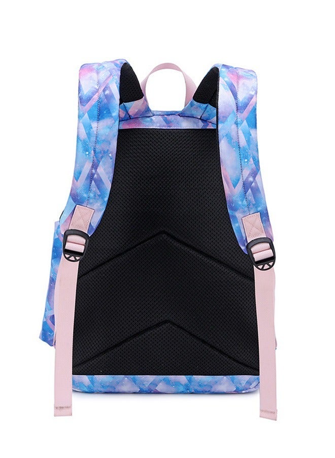 Joychic 3-Piece Graphic Printed Casual Backpack Waterproof Durable School Bag with USB Charging and Lunch Box Pencil Pouch Multicolour for Middle High School Students - Image 3