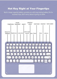 Aookay Arabic and English Keyboard Case for Samsung Galaxy Tab A9 Plus 5G 2023 Case with Bluetooth Mouse, Round Key Wireless Keyboard, Lightweight Smart Keyboard Cover (Black, Galaxy Tab A9 Plus)  - Image 4