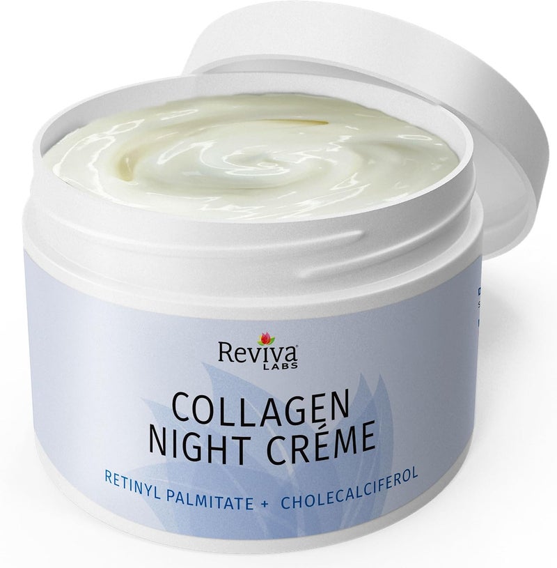 Reviva Labs Collagen Night Crème with Retinyl Palmitate and Cholecalciferol - 2.0 oz (55 g) - Image 2
