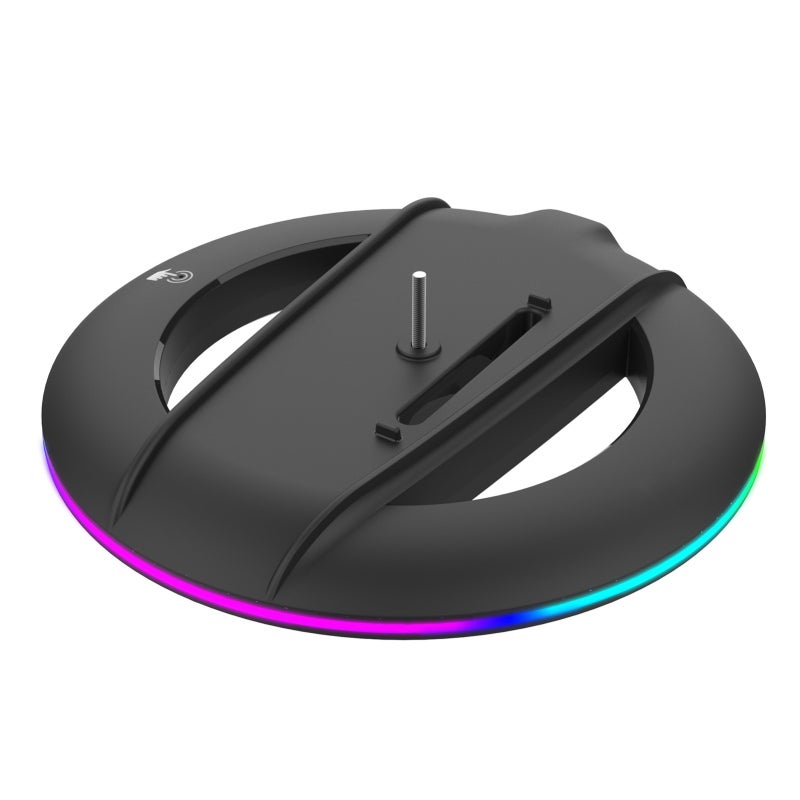 Console Vertical Stand with 14 RGB Lighting Modes - Stable Secure Support for Slim Disc Digital Edition - Enhanced Cooling System for Gaming Setup - Image 5