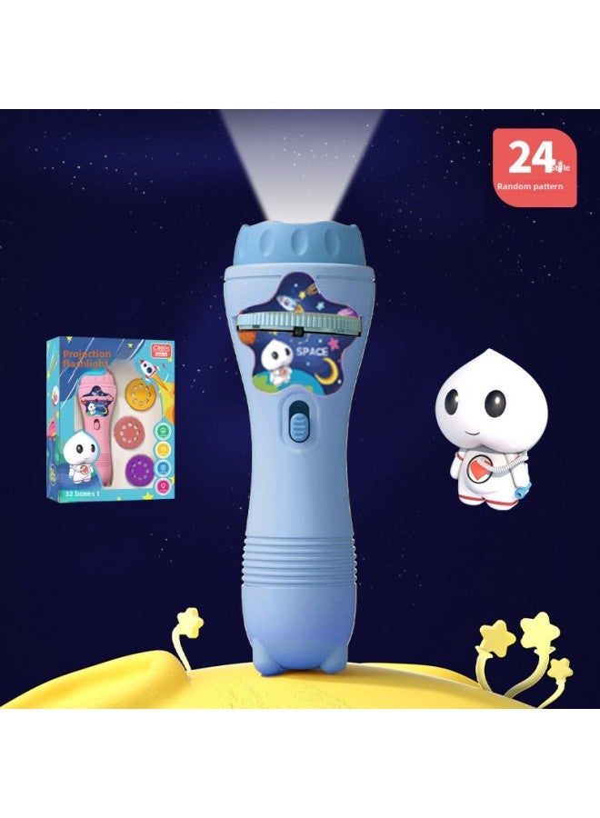 Children's Luminous Projection Flashlight Projection Slide Baby Cognitive Puzzle Early Education Toys Supermarket Stall Wholesale 