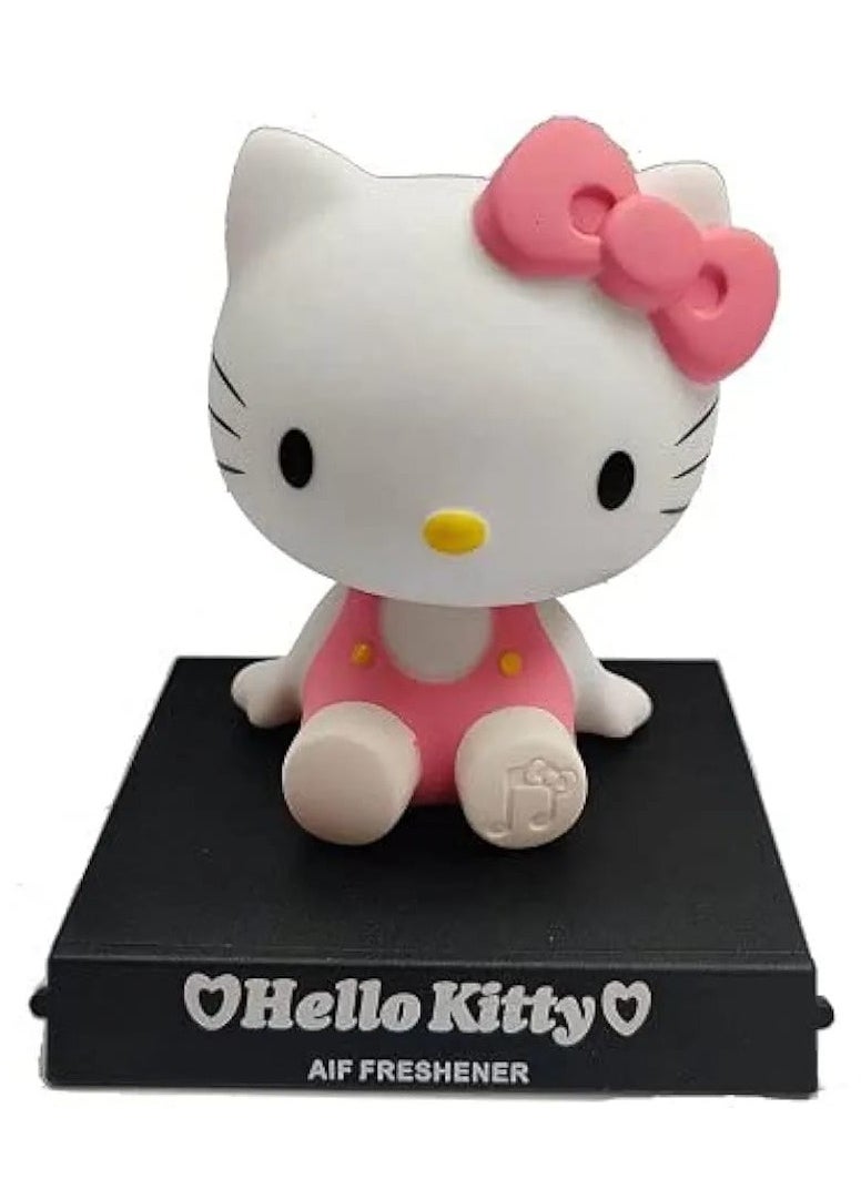 null - Hello Kitty Action Figure Limited Edition Bobblehead with Mobile Holder for Car Dashboard, Office Desk & Study Table - Image 1