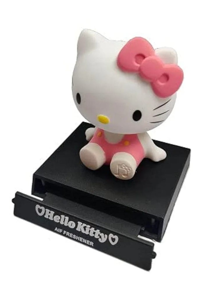 null - Hello Kitty Action Figure Limited Edition Bobblehead with Mobile Holder for Car Dashboard, Office Desk & Study Table - Image 1