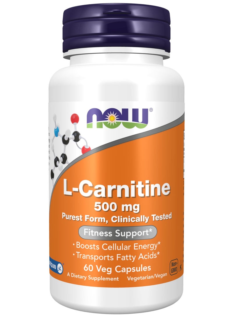 now L-Carnitine 500mg, 60 Veg Capsules