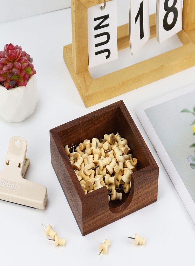MultiBey Sticky Notes Memo Pad Holder Dispenser Wooden Post it Note Holder Walnut Desk Supplies Organizer Accessories for Office Home Schools - Image 4