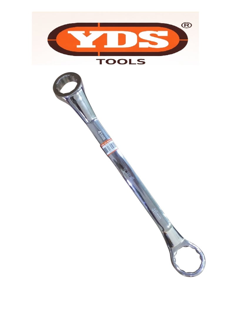 YDS Double Offset Ring Spanner 41×46 mm – Heavy Duty Chrome Vanadium Steel – Model 10006146 – Weight 1795 g - Image 1