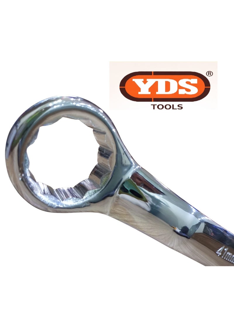 YDS Double Offset Ring Spanner 41×46 mm – Heavy Duty Chrome Vanadium Steel – Model 10006146 – Weight 1795 g - Image 3