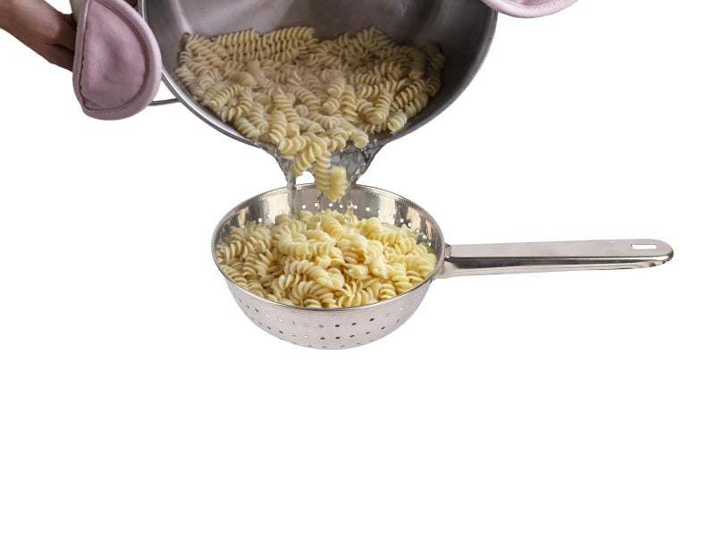 Pass Pass PassPass Large Scoop Colander & Skimmer Spoon | Premium 304 Stainless Steel Slotted Strainer | Perfect for Soups, Pasta & Frying (12.5 Inch) - Image 4