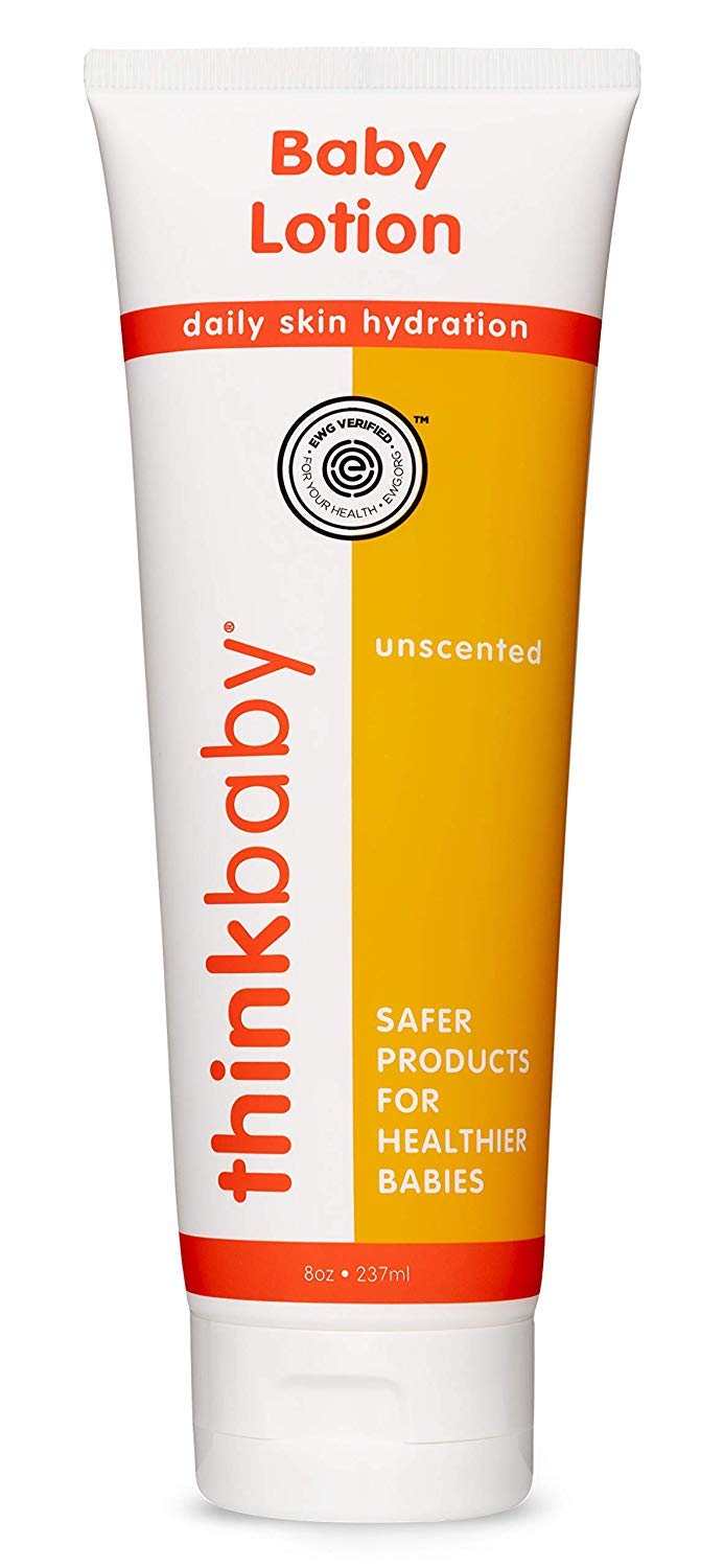 Thinkbaby Baby Lotion For Sensitive Skin | EWG Verified, Soothing Relief, Moisturizing, Nourishing | Fragrance Free, Unscented, For Face & Body - 8oz, 237 ML - Image 1