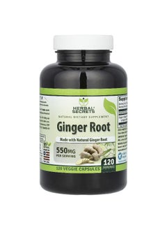 Herbal Secrets Herbal Secrets, Ginger Root, 550 mg, 120 Veggie Capsules  - Image 1