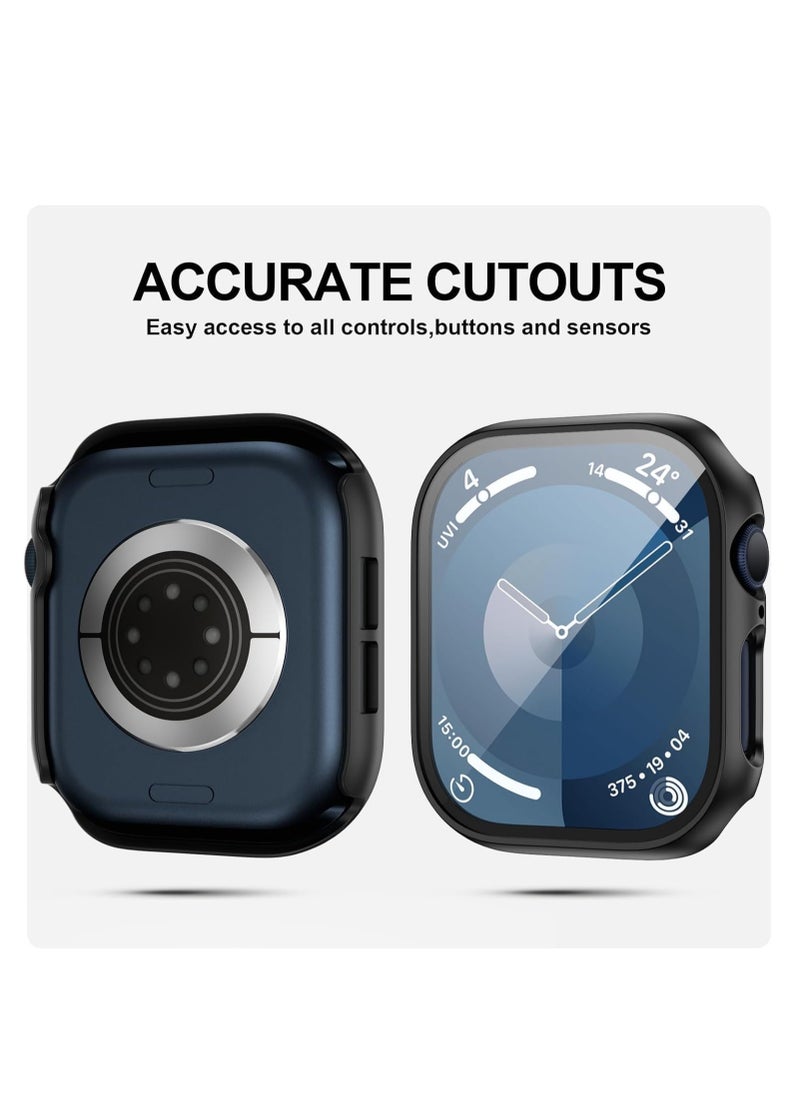 Apple Watch Series 10 46mm, case with Tempered Film Screen Protector, Full Protective Hard PC Bumper Touch Sensitive HD Screen Cover(46mm,Clear)  - Image 3